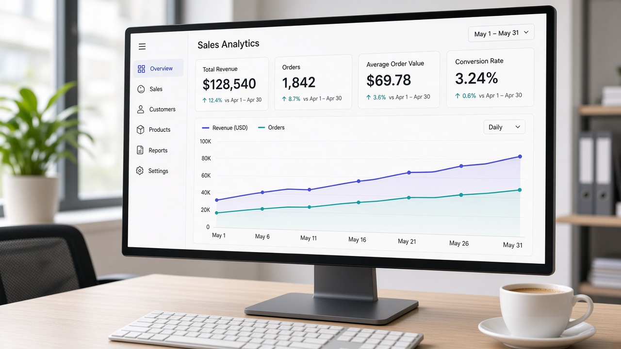 Revenue and conversation dashboard